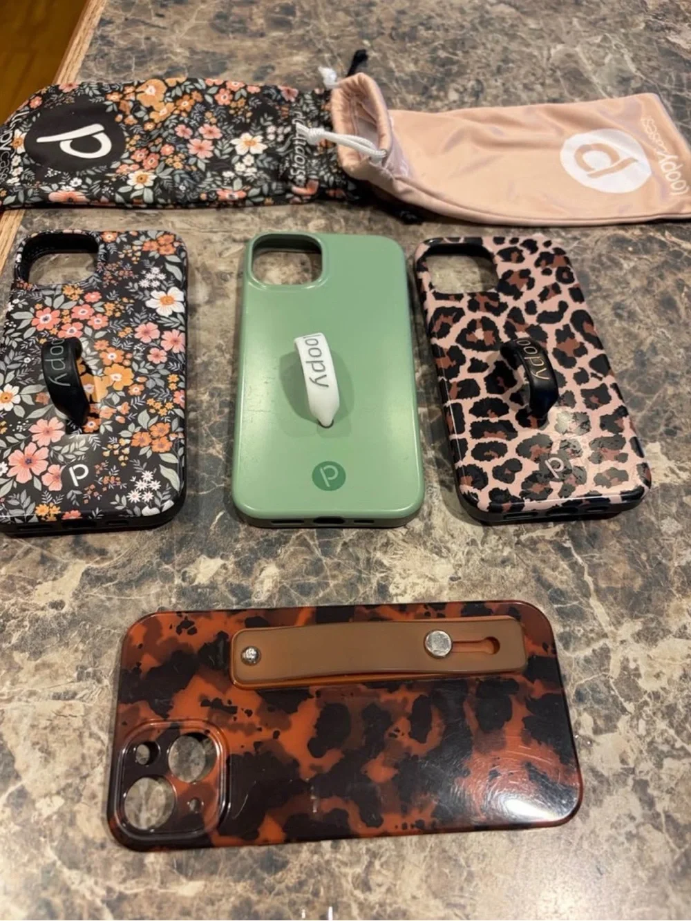 Floral, Green, Leopard & Tortoise Phone Case Bundle - Protective Grip Cases